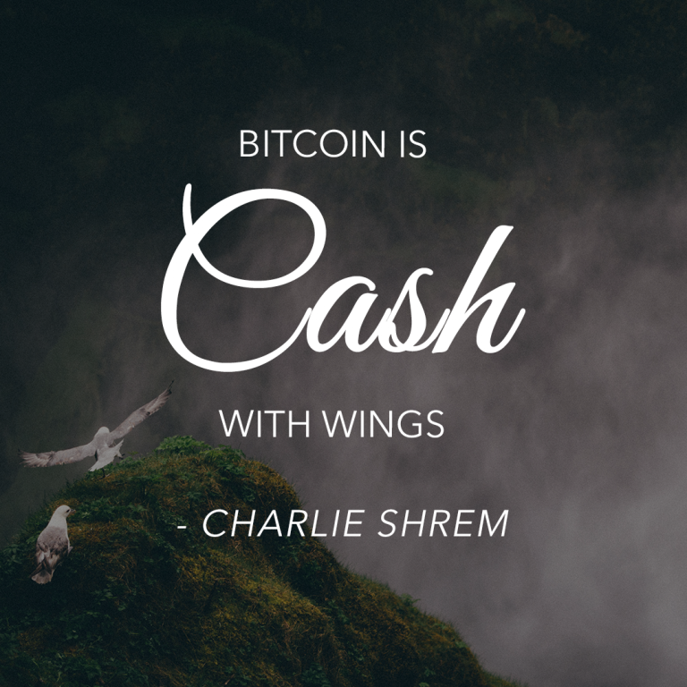 bitcoin is cash with wings