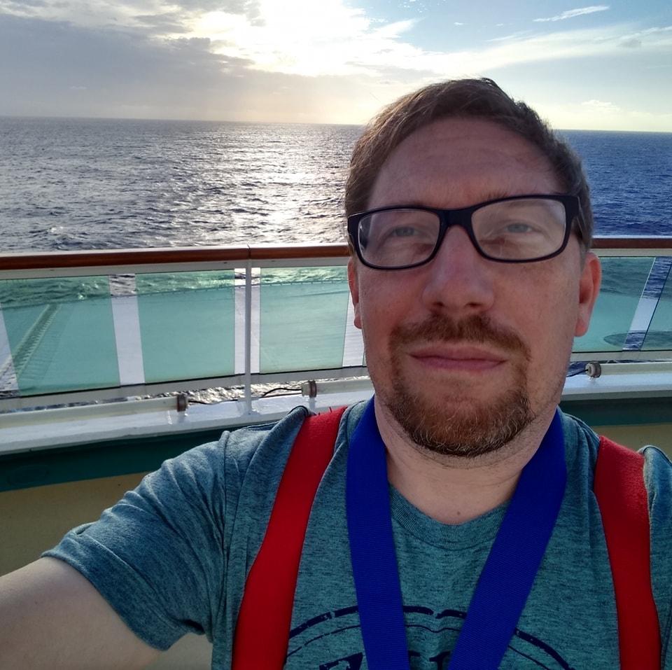 Joe Jepsen on the Serenade of the Seas, somewhere in the Gulf of Mexico