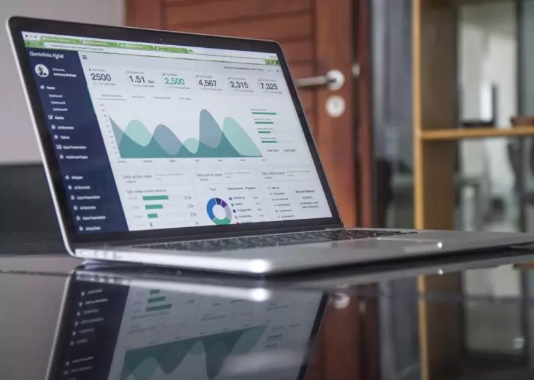 Laptop computer used for affiliate marketing work