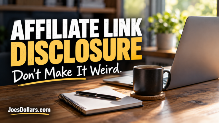 Affiliate link disclosure for affiliate marketers
